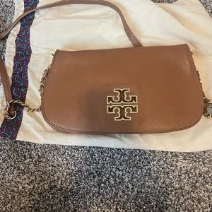 Camel Tory Burch cross body great condition like new